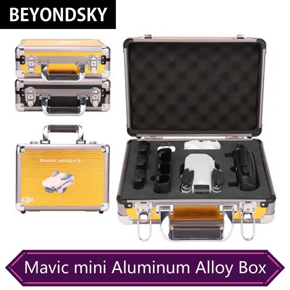 Mega Discount PQL DJI Mavic Mini Accessories Storage Box High Quality Aluminum Alloy Suitcase Portable Aerial Aircraft Waterproof Hardshell Case 