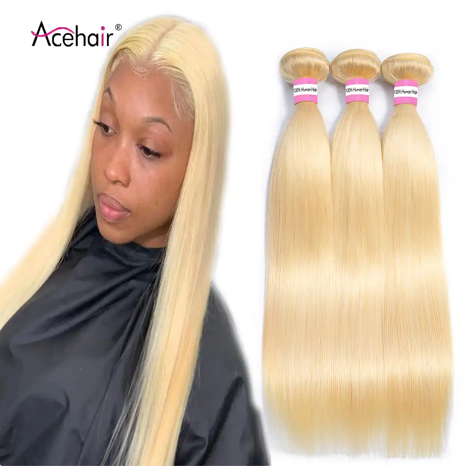 Ace Hair Indian Straight Human Hair Weave Bundles 100 Remy Hair