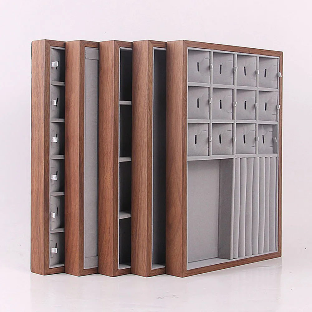 Small Jewelry Box Jewelry Storage Case with Cover Velvet Jewelry Organizer Display Tray for Rings Studs Earrings Watches