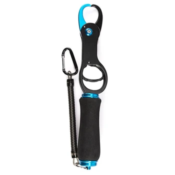 

Super sell-Handle Portable Fish Control Clamp Device Lures Stainless Steel Fishing Grip Holder Pliers Clip Tackle Accessories