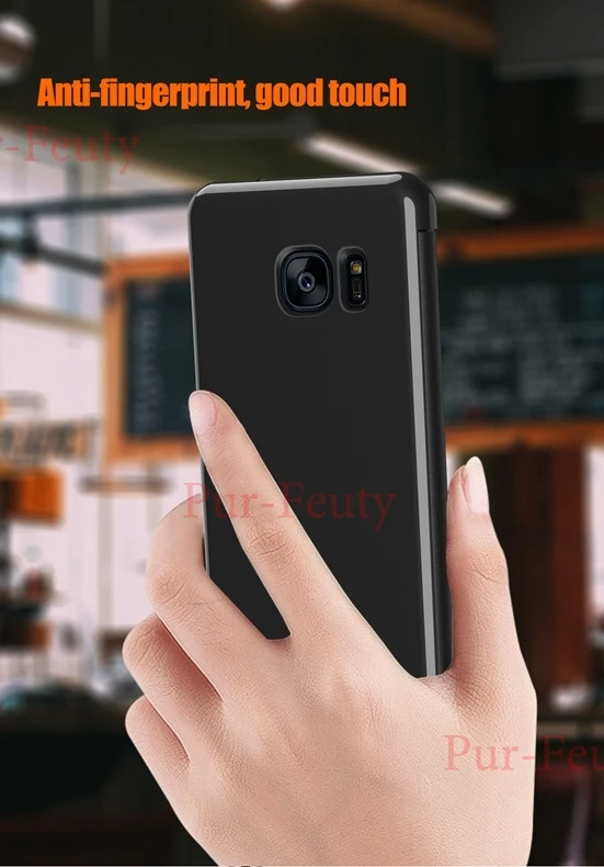 Чехол для samsung Galaxy S7 G930FD прозрачный зеркальный смарт-держатель-книжка защита Модный чехол для samsung Galaxy S7 SM-G930fd