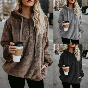 

Fashion Women's Oversized Hooded Jumpers Sweatshirt Hoodie Pullover Tops Coat Ladies Autumn Winter Warm Hooded Sweat Shirt
