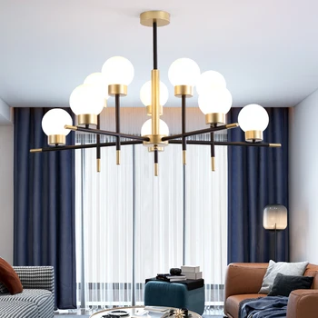 

Modern minimalist lighting Nordic living room glass pendant lamp dining bedroom restaurant creative magic bean pendant lgihts