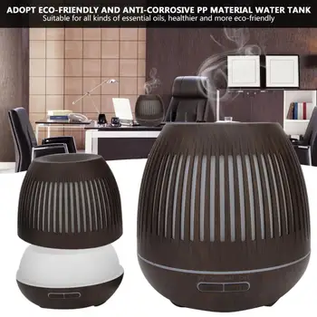 

400ml Air Humidifier Essential Oil Diffuser Wood Grain Aromatherapy diffusers Aroma purifier Cool Mist Maker LED light for Home