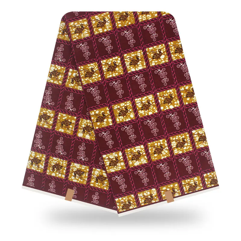Настоящий воск Анкара ткань Африканский принт ткань Высокое качество Анкара воск для ткани африканская вощеная ткань принтом для платьев африканская ткань - Цвет: YJ751203C1