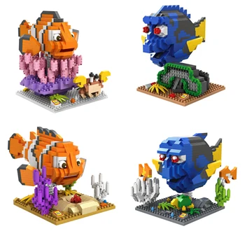 

LOZ Blocks Finding Nemo Building Blocks Clownfish Set Nemo Dory Fish Bricks Figure Educational Blocks Toys 9726-9729