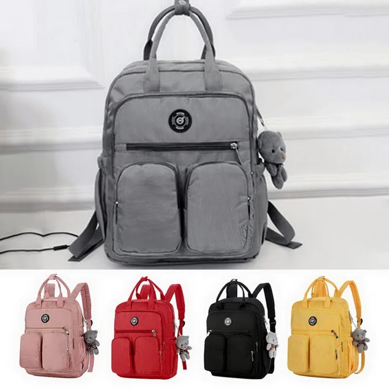 Litthing Fashion Woman Backpack Waterproof Nylon Soft Handle Solid Travel Zipper Mochila Feminina Sac A Dos School Bags