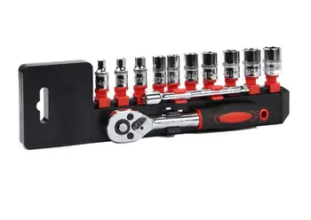 

10sets 12pcs/set Socket Assembly Set Ratchet Handle Wrench Extension Rod Combo Sheet Metal Tools Set Car Repair Tools