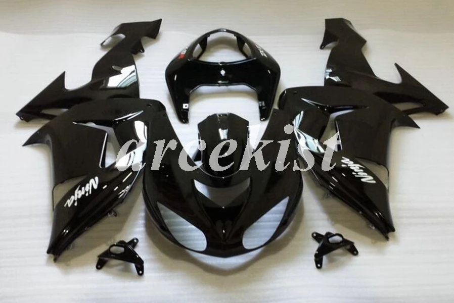 

4 Gifts New ABS Motorcycle Full Fairings kit Fit For Kawasaki Ninja ZX-10R ZX10R 2006 2007 06 07 Custom Black