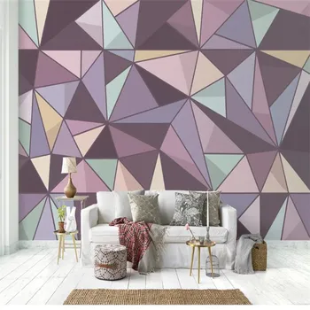 

Custom 3D stereo modern geometric TV background wallpaper mural