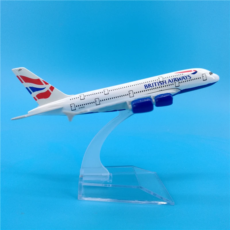 1:400 масштаб самолета 16 см British Airways Airbus A380 металлический самолет Модель Коллекционная украшение Подарочная модель игрушки