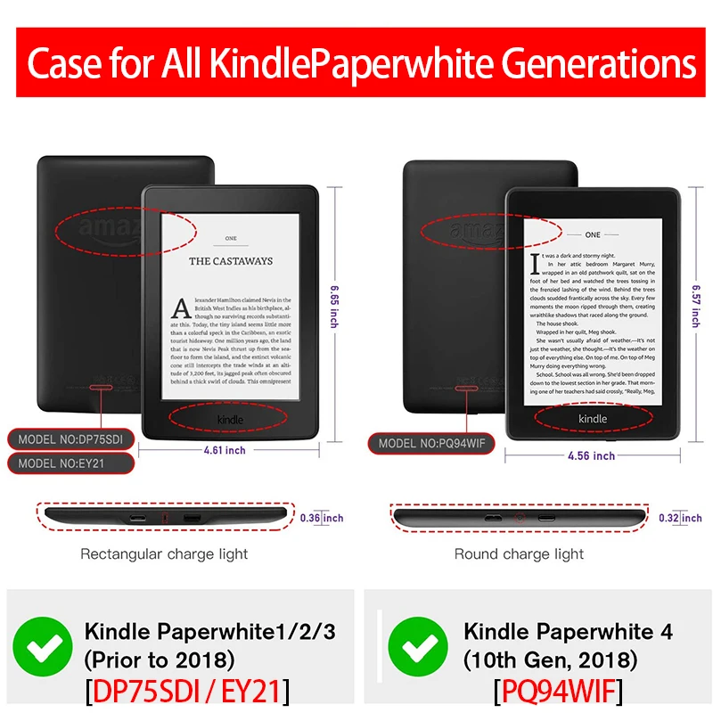 Stand Case for Kindle Paperwhite Fits All-New 10th Generation All 6 Inch Paperwhite Gen Auto Sleep/wake Hand-held kindle case ereader cover ereader case