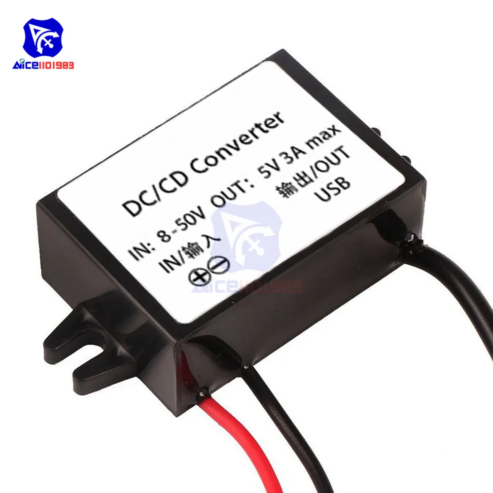 DC-DC Buck Converter 3A Volatge Adapter Power Supply Module Step Down Voltage Regulator 12V//24V//36V to 5V Voltage Transformer with USB+Micro USB MP3 MP4 Car Displayer GPS