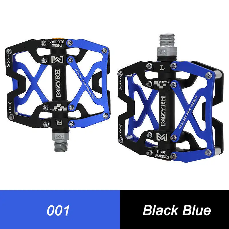 Black Blue Самая продаваемая педаль горного велосипеда из алюминиевого сплава, закрытая Пылезащитная Водонепроницаемая велосипедная педаль, антиокислительная и прочная педаль - Цвет: Black Blue