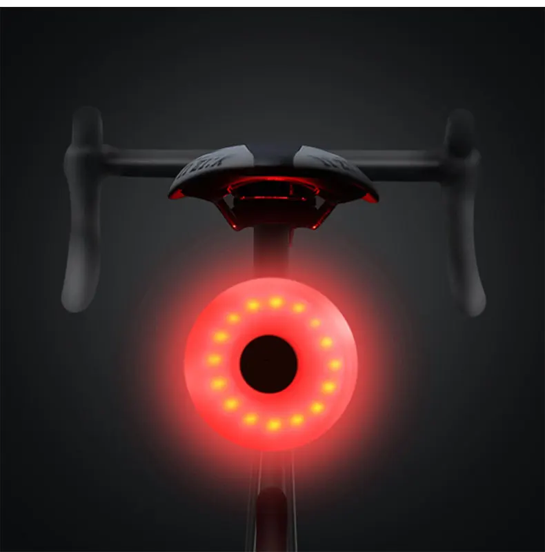 Велосипедный Предупреждение ющий светодиодный велосипедный COB задний светильник 5 режимов оптимальный визуальный эффект для крепления на круглый Подседельный штырь и ремень
