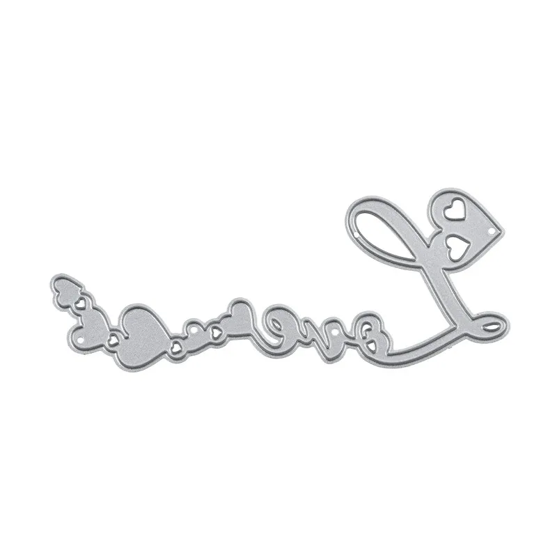 

Diyarts lace Love word Heart Metal Cutting Dies for Card Making Scrapbooking Dies Embossing Stencil Craft Frame Couple Dies 2019