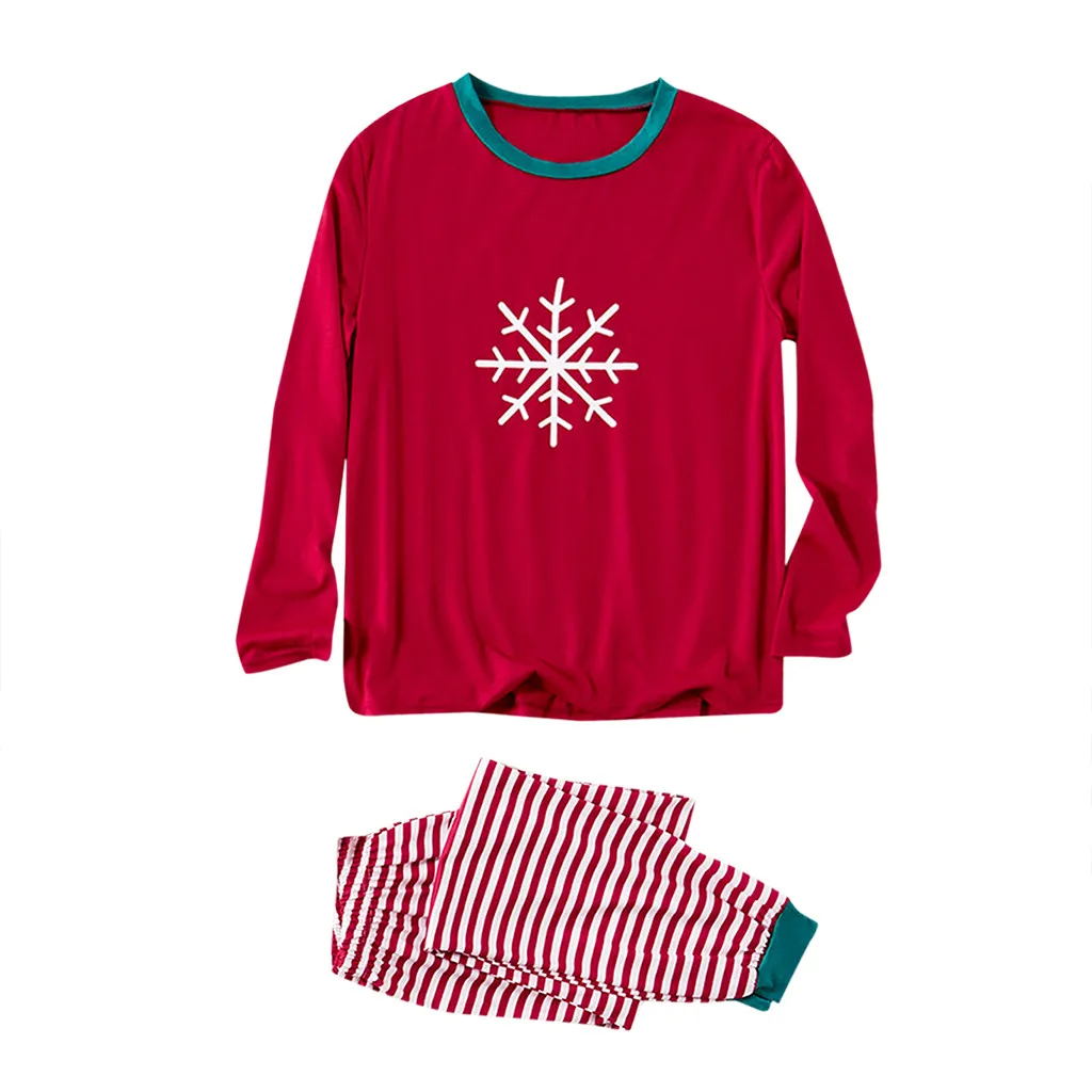Одежда для сна семейная одежда для сна Рождественский женский топ с надписью+ штаны в полоску Рождественская семейная одежда, пижамы