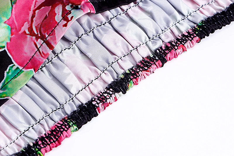 Hugcitar длинное с пышными рукавами и оборками цветочек цветочным принтом принт с рюшами сексуальные кроп-топы волчки на осень-зиму женское уличная одежда костюмы для вечеринок футболки