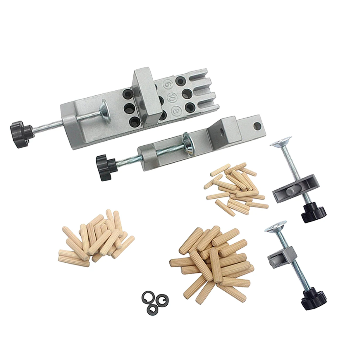 

NEW Punch Positioner Dowelling Jig for Furniture Fast Connecting Woodworking Drilling Guide Kit Location Tools