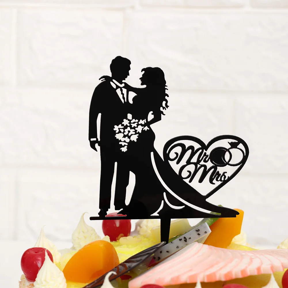 Новинка верхняя часть свадебного торта для жениха Mr Mrs Свадебный декор акриловые