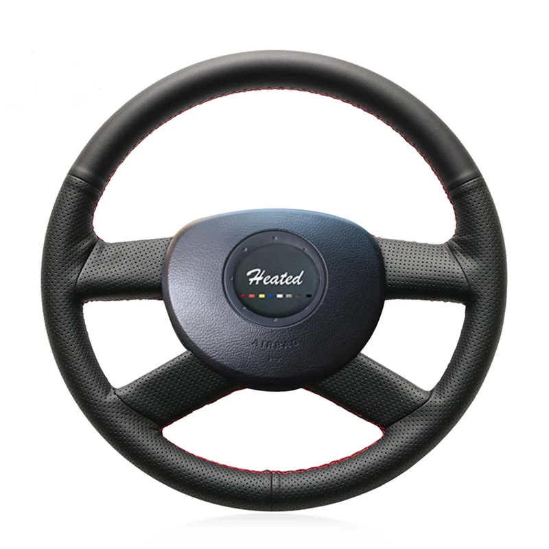 

Наппа оплетка на руль для Volkswagen VW Polo 2003-2006 Оплетка на руль автомобильный Стайлинг чехол на руль