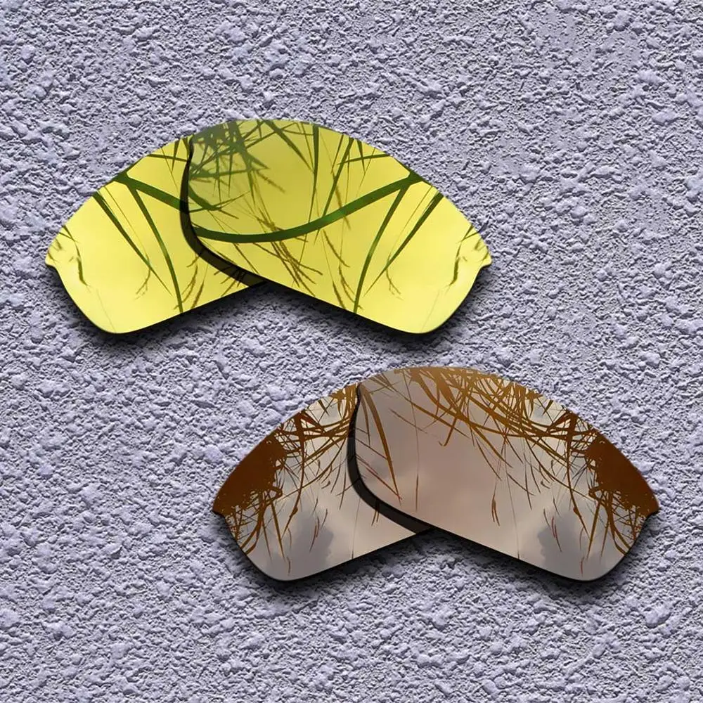 Golden-Brown 2 пары Поляризованные замена линз для Oakley Бронежилет солнечные очки к куртке-несколько вариантов - Цвет линз: Golden-Brown
