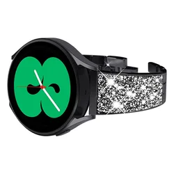 Elegant Diamond Bracelet Watch Strap, 20-22mm Adjustable Band for 22MM Width (Black)