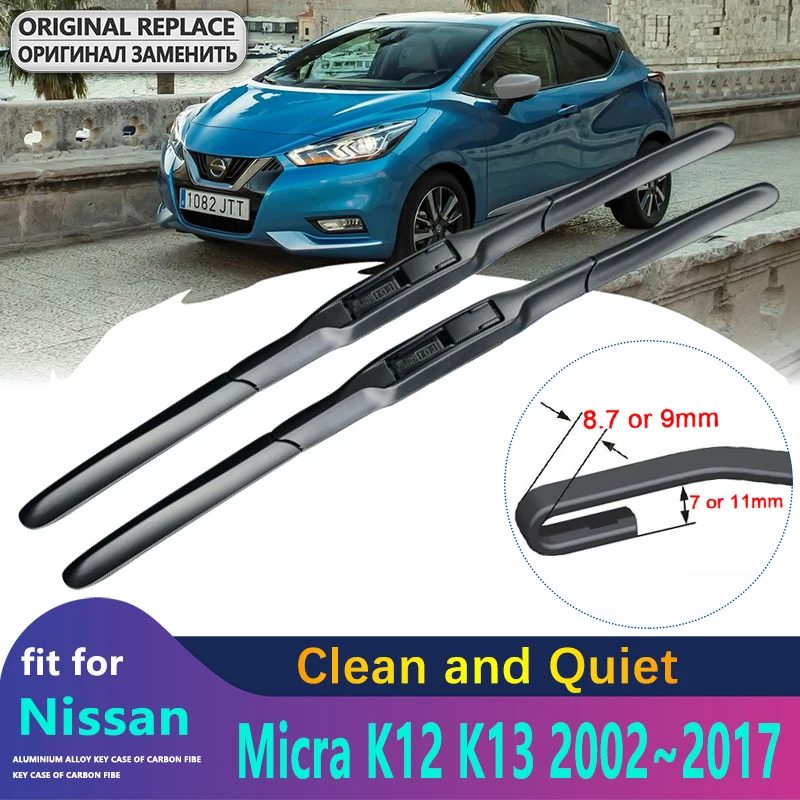 Front Wiper Blades For Nissan Micra K12 K13 20022017 Accessories Auto