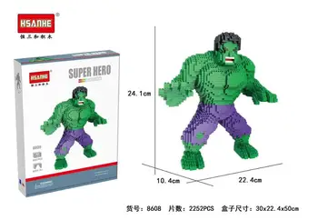 

HSANHE Blocks Super Hero Ironman Plastic Building Bricks Anime Auction Figures Model Captain America Kids Gifts 8608