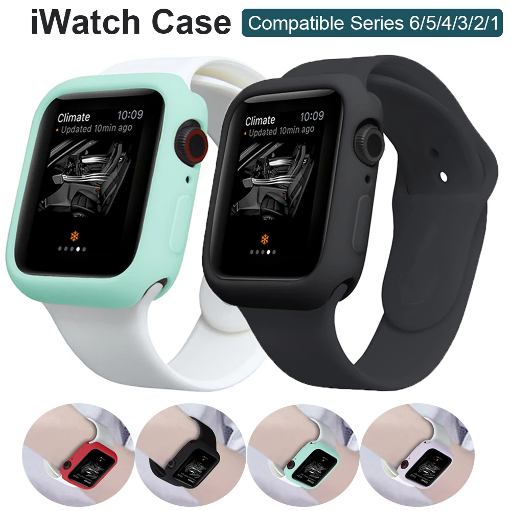 Чехол для Apple Watch чехол-бампер 44 мм 40 38 42 защита от царапин ударопрочные аксессуары