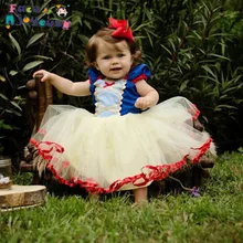 Милое Платье-пачка принцессы Белоснежки для девочек; платье на первое Рождество; карнавальный костюм с героями мультфильмов для детей; Одежда для маленьких девочек; одежда для детей