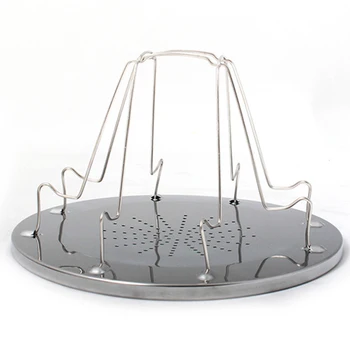 

4 Slice Durable Bread Rack Stainless Steel Gas Stove Foldable Kitchen Baking Dishes Toasted Tray Home Outdoor Round Barbecue