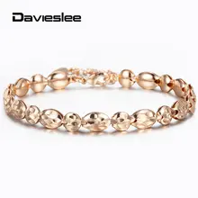 Женские Ювелирные изделия Круглый браслет из бисера 585 розовое золото простой для женщин девушек браслет ювелирные изделия длина регулируемый свадебный подарок DCB38