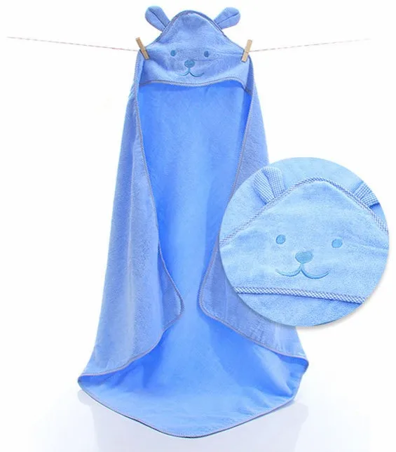 New Baby Towel Newborn Bath Comfortable Soft Baby Hooded Bathrobe Cute Animal Beach Cotton Towel Kids Babies Blanket 90*90cm