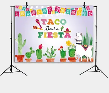 

Mexican Baby Shower Backdrop Taco Bout a fiesta Party Cactus Photography Background Fiesta Theme Baby Shower Party Backdrops