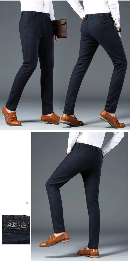 Мужские брюки для костюма, летние мужские брюки для отдыха, прямые деловые мужские формальные брюки, большие размеры, Классические мужские брюки