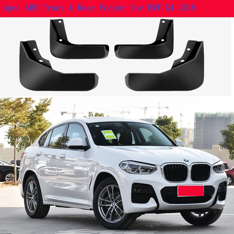 

4pcs ABS Front & Rear Fender for BMW X4 2019 Car Mud Flaps Splash Guard Mudguard Mudflaps Accessories