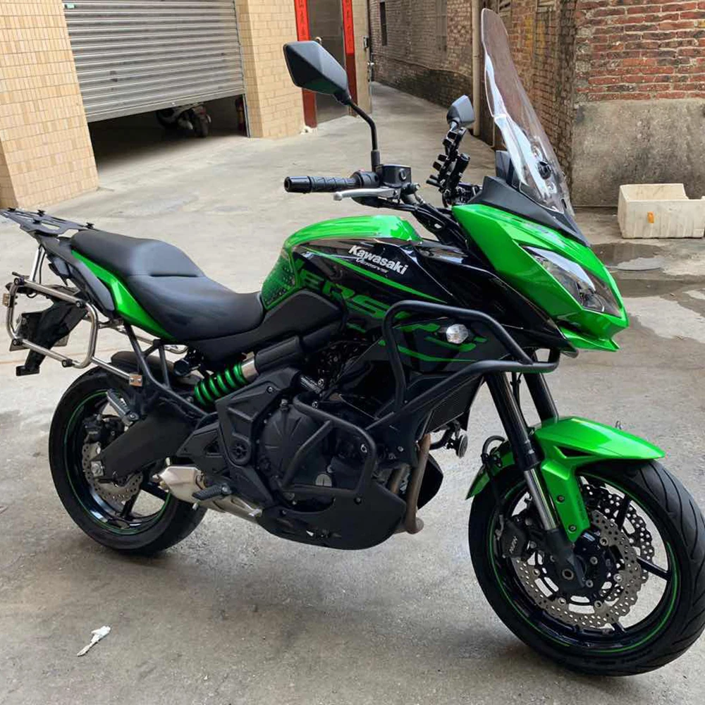 Мотоцикл черный Crash Bars защита двигателя Рамка Бампер протектор для Kawasaki Versys 650 Versys-650