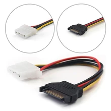 Disco rígido sata cabo de alimentação molex ide para serial ata adaptador de alimentação 4 pinos a 15 pinos cabo disco rígido sata para esata ssd hhd cabo