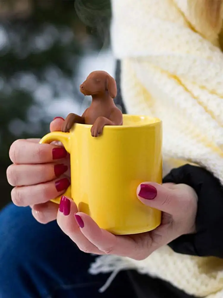 Инновационный ситечко для чая в виде животных, собак, силиконовые ситечки для заваривания чая, кофейные пакеты, кухонные инструменты, кухонные аксессуары, фильтр для специй