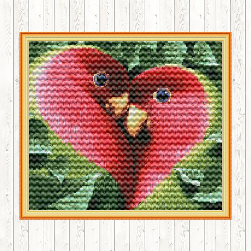 Набор для вышивки крестом с принтом Love Bird 11ct DMC Счетный 14ct рукоделие печать на