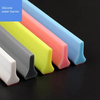 

100CM Silicone Water Barrier Bathroom Water Stopper Flood Barrier Rubber Dam Water Blocker Dry and Wet Separation Home Improve