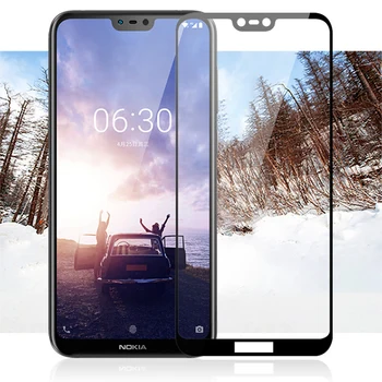 

For Nokia 3.1 5.1 6.1 7.1 Plus 5D Full Glue Full Cover Tempered Glass For Nokia 8.1 Full Coverage Screen Protector