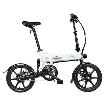 

16 Inch Mini Electric Bicycle D2 Smart Folding Electric Bike Front Disc BrakesLight Moped Pedal Bicycle US Plug 250W 36V