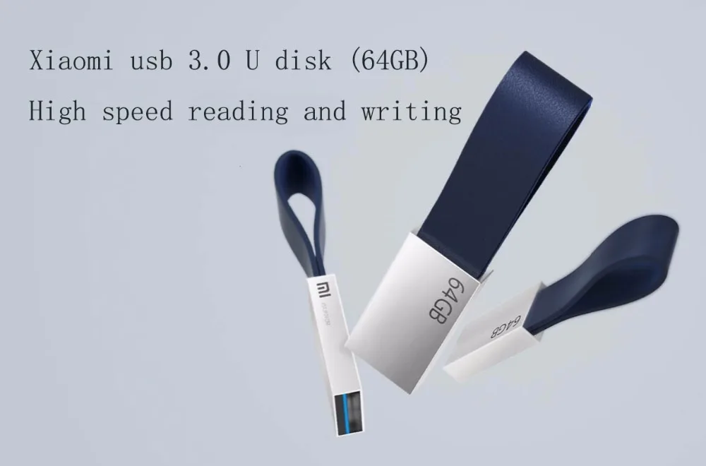 Xiaomi Mijia U Disk 64GB USB 3,0 высокоскоростной металлический чехол компактный размер портативный ремешок