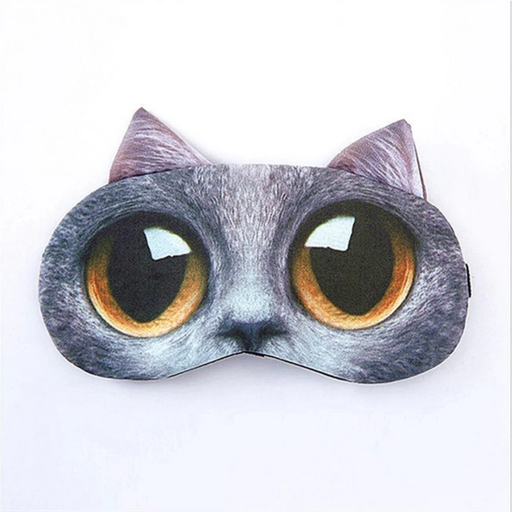 3D маска для сна CuteCat натуральная накладка на глаза затеняющая женщин и мужчин