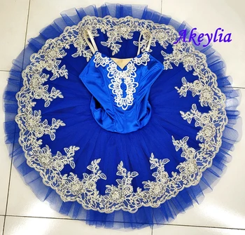

7 layer of tulles Royal blue tutu practice Ballet performance Tutu Women Classical Pancake Tutu Costume Dress for girls