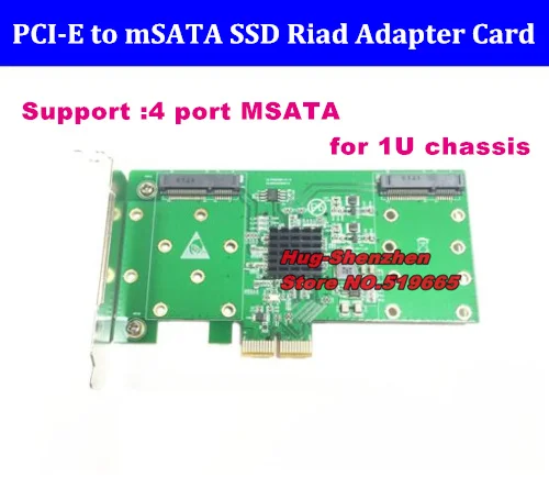  Top verkauf PCI EXPRESS zu 4port msata ssd RAID Controller Karte für 1U chassis unterstützung raid 