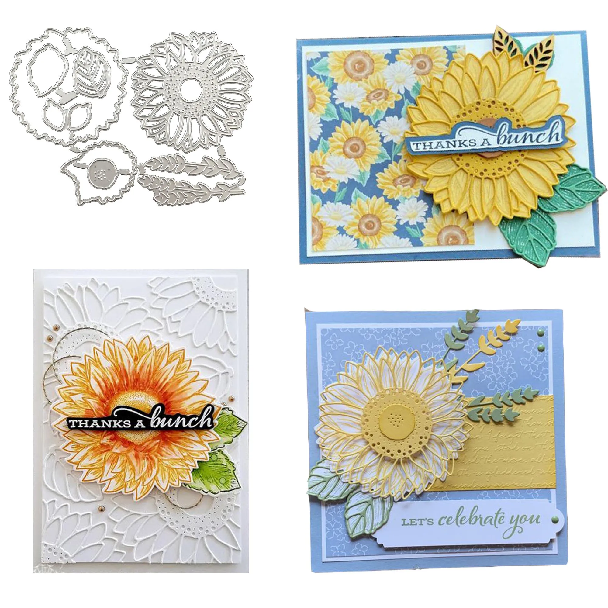 Sunflower Metal Cutting Dies Stamp DIY Scrapbook Embossing Album Paper Craft us 