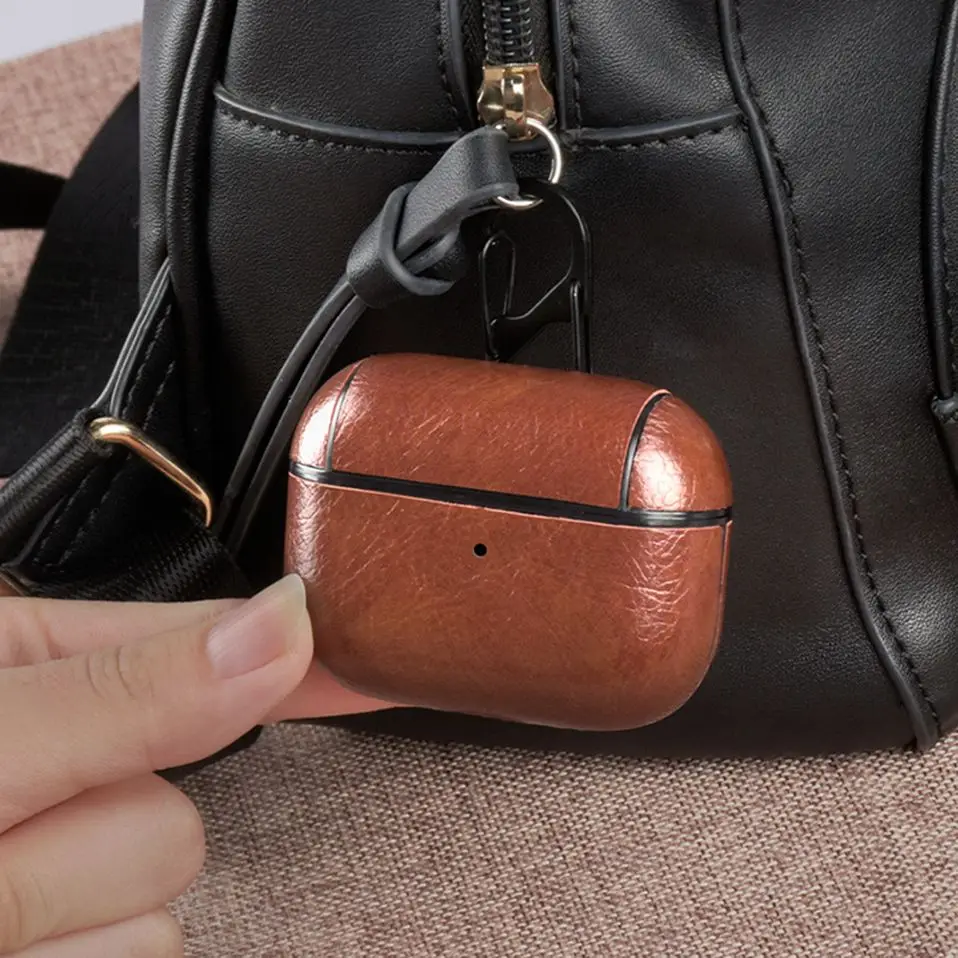 Кожаный чехол для Apple Airpods 3 Pro Box TWS беспроводной Bluetooth чехол s Mini противоударный чехол для Airpods Pro кожаный чехол